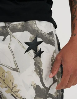 Static Supply Camo Track Shorts in Grey Camo