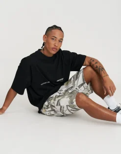 Static Supply Camo Track Shorts in Grey Camo