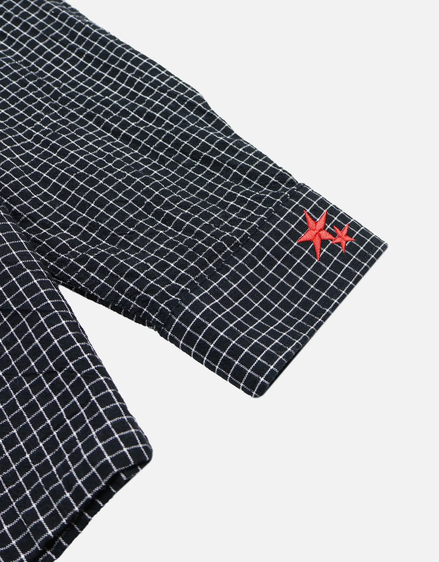 Static Supply Check Long Sleeve Shirt in Black