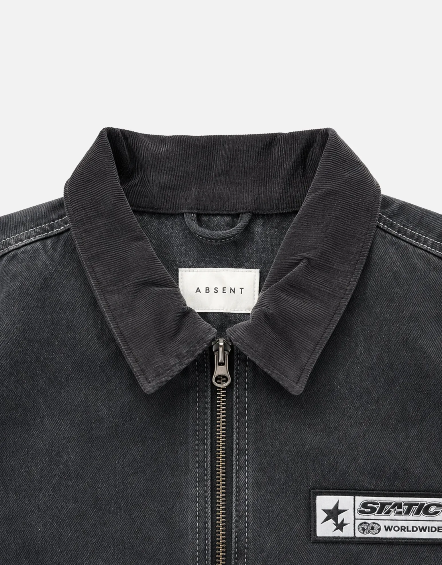 Static Supply Denim Jacket in Washed Black