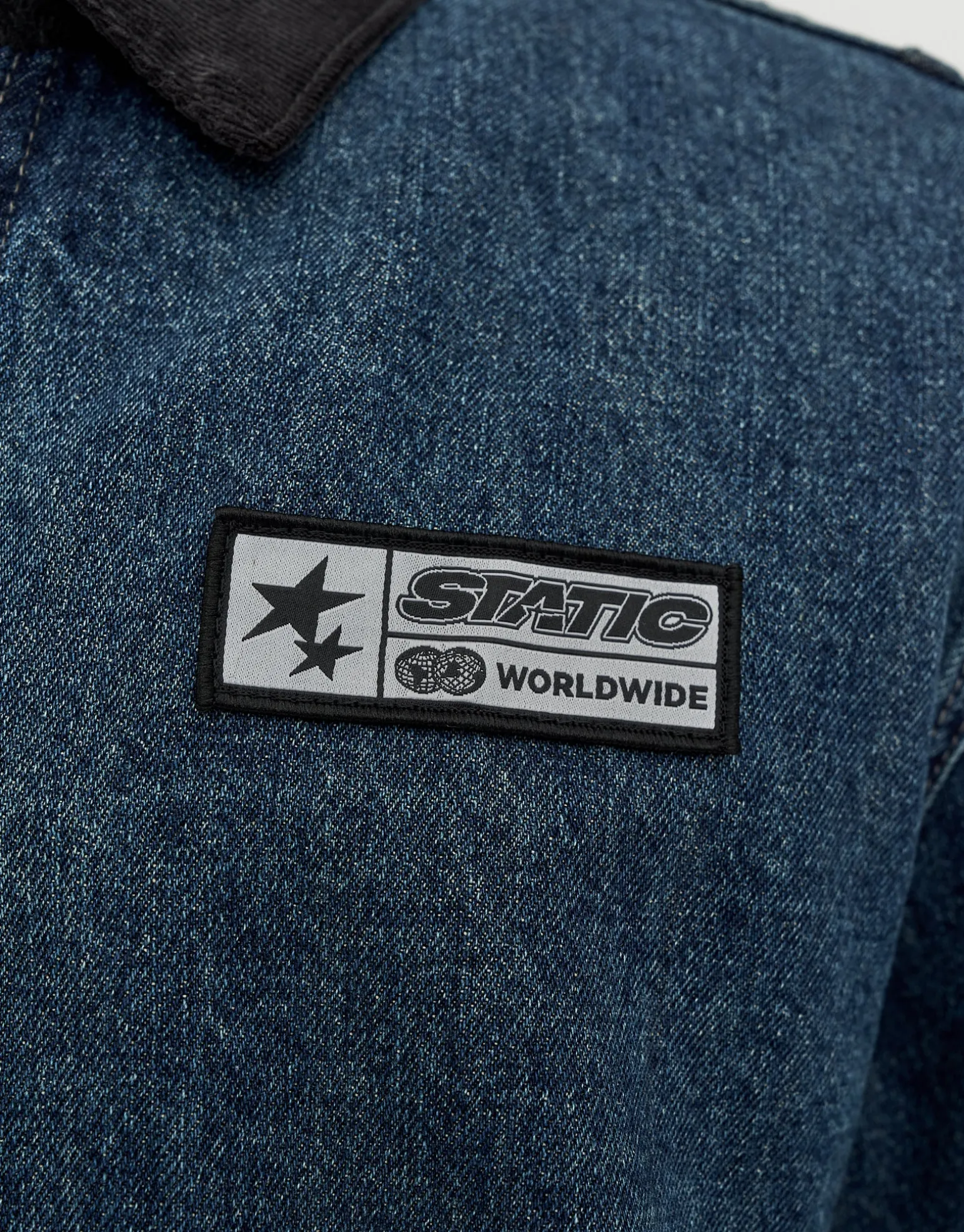 Static Supply Denim Jacket in Washed Black