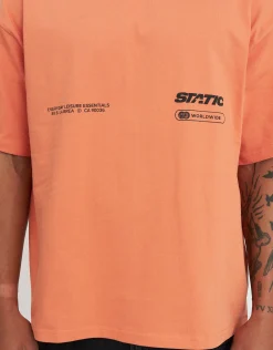 Static Supply Leisure Box Fit T Shirt in Blanc
