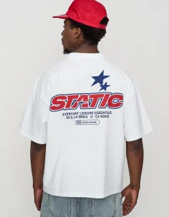 Static Supply Leisure Box Fit T Shirt in Solar Orange