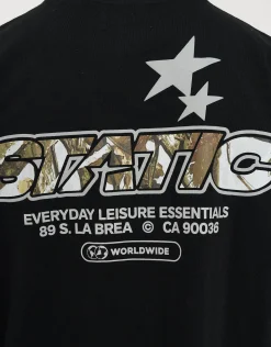 Static Supply Leisure Box Fit T Shirt in Solar Orange