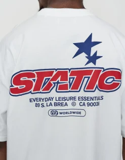 Static Supply Leisure Box Fit T Shirt in Black 002