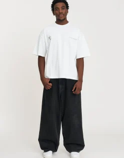 Static Supply Leisure Box Fit T Shirt in Black 002