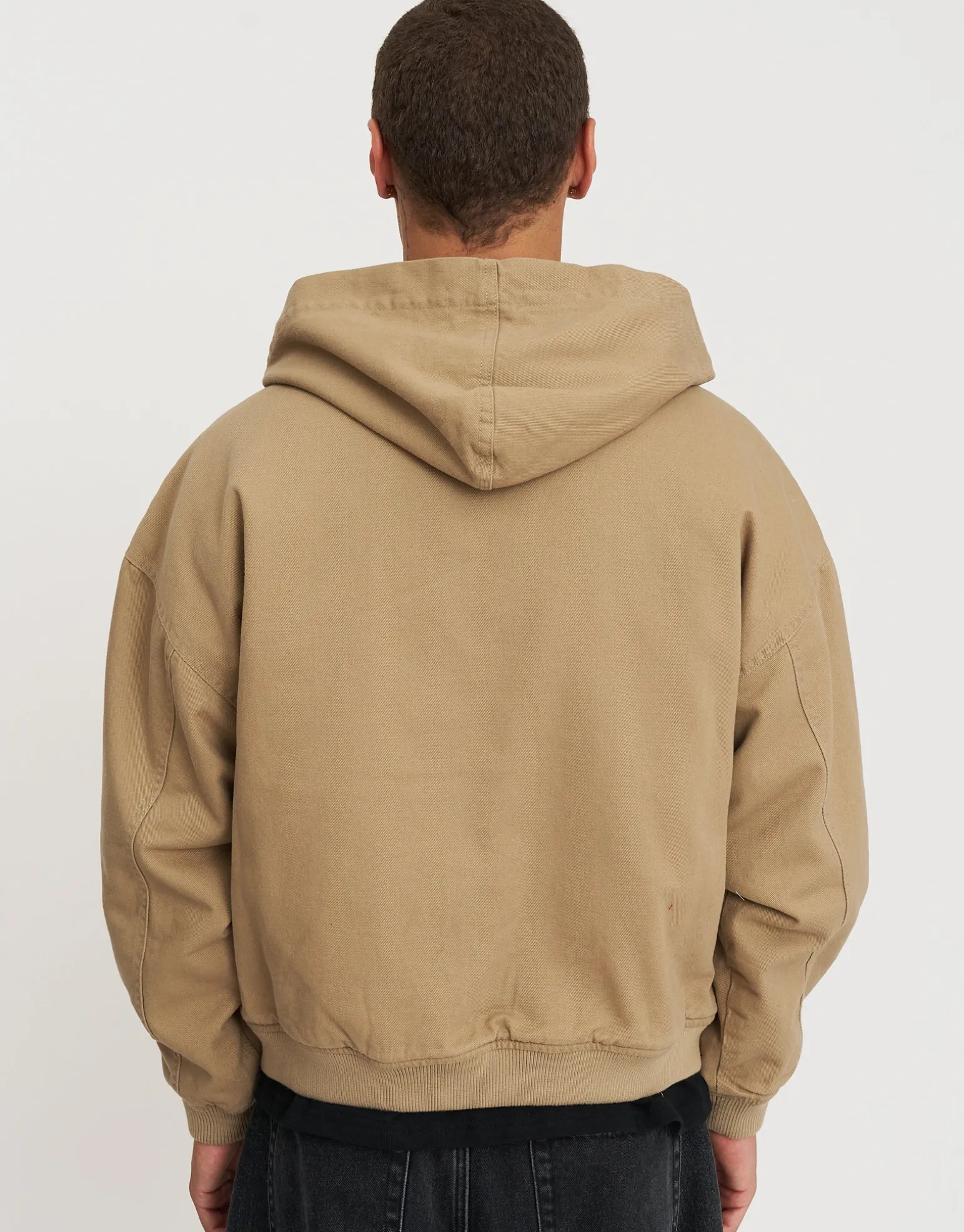 Static Supply Oversized Hooded Jacket in Grey Camo