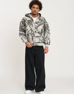 Static Supply Oversized Hooded Jacket in Tan