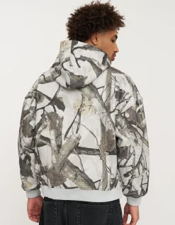 Static Supply Oversized Hooded Jacket in Tan