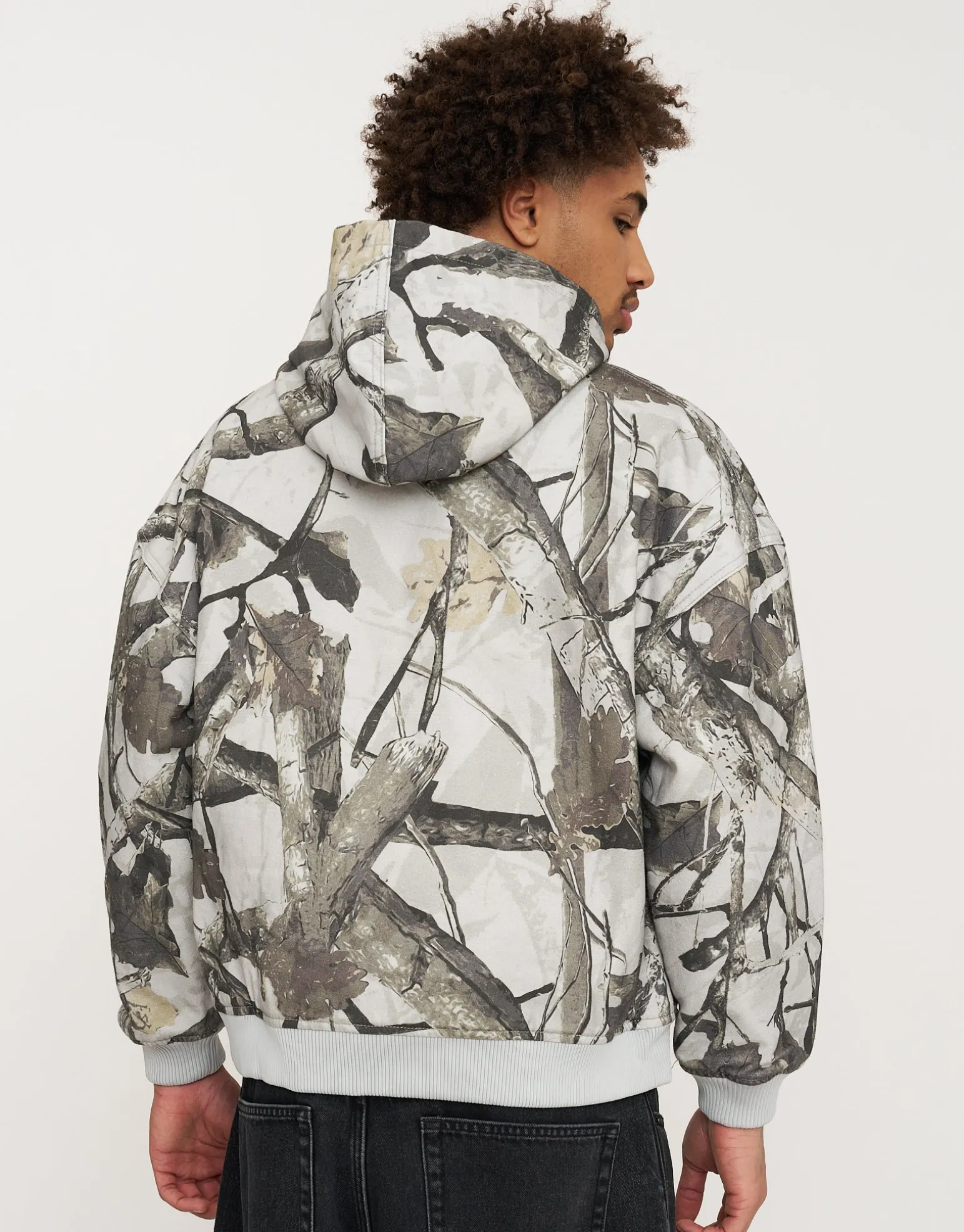 Static Supply Oversized Hooded Jacket in Tan