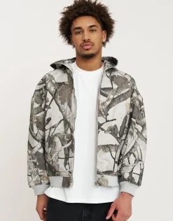 Static Supply Oversized Hooded Jacket in Tan