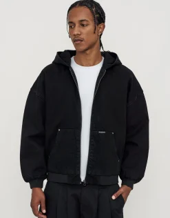 Static Supply Oversized Hooded Jacket in Tan