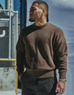 Static Supply Relaxed Knit Jumper in Brown