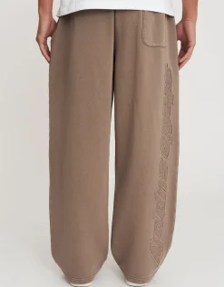 Static Supply Wide Track Pants in Wood Smoke