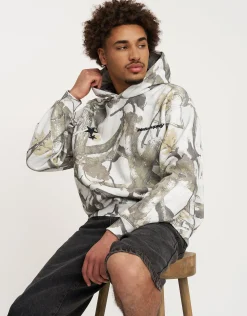 Static Worldwide Oversized Hoodie in Black