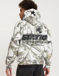 Static Worldwide Oversized Hoodie in Black