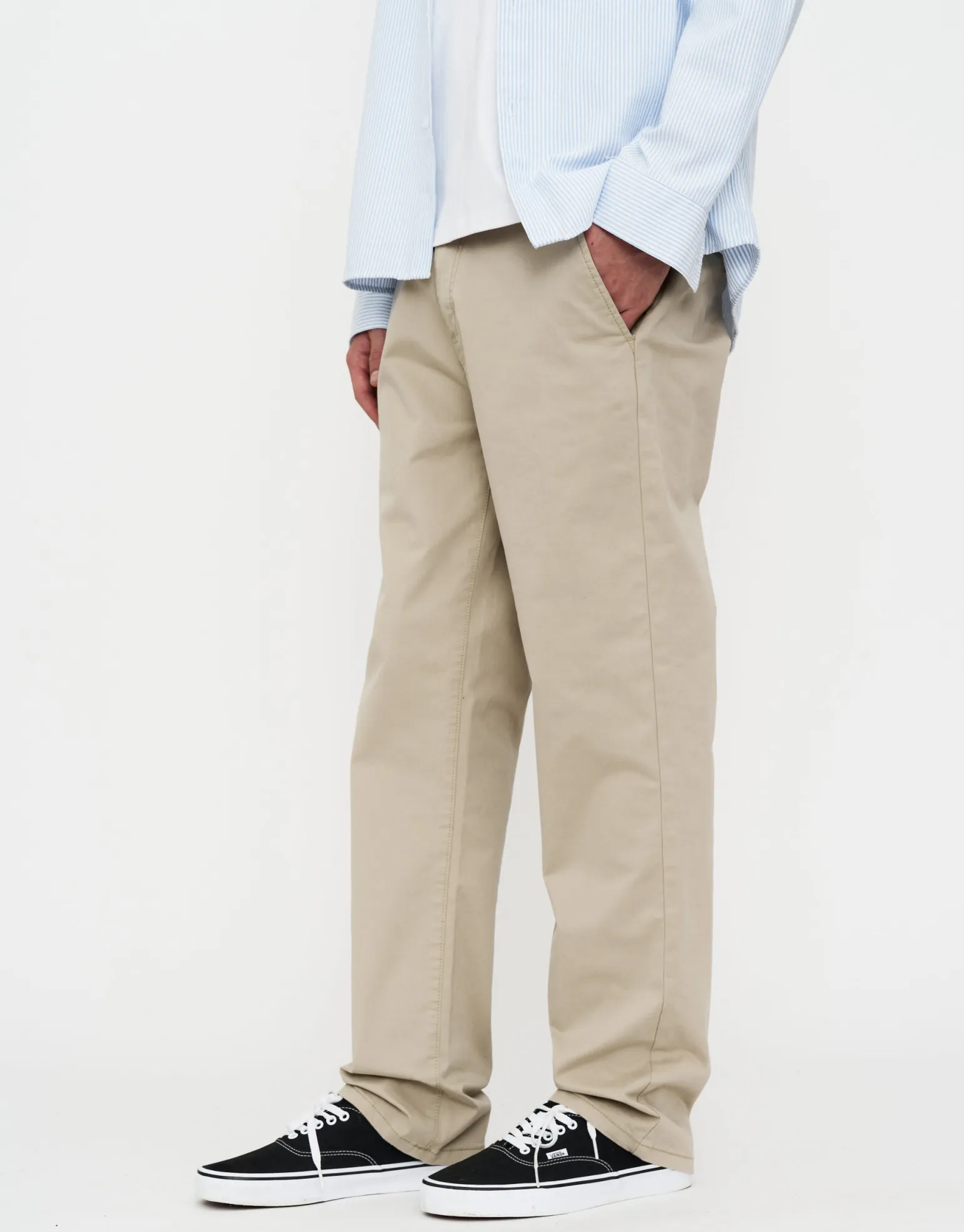 Straight Fit Chino Pants in Black