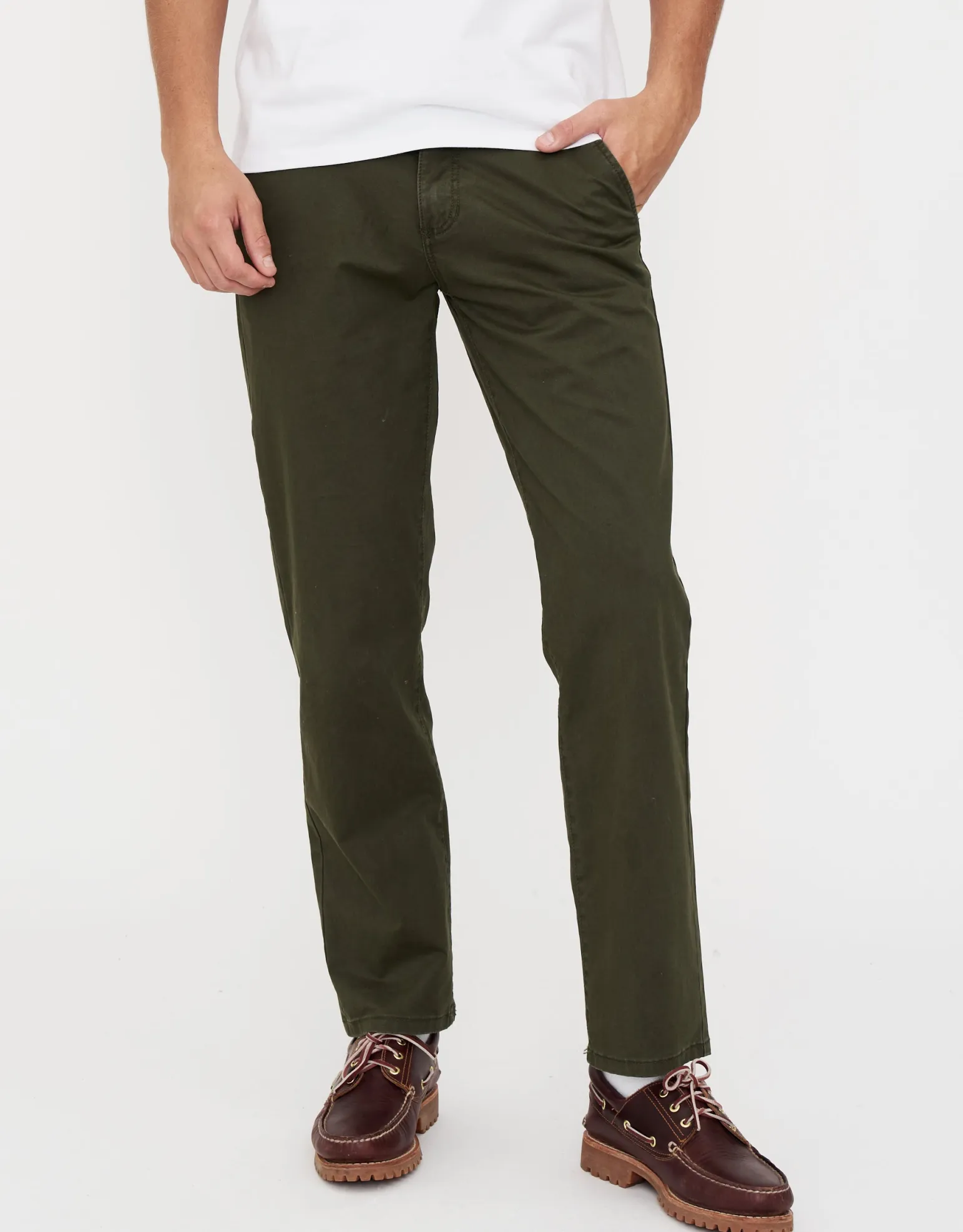 Straight Fit Chino Pants in Black