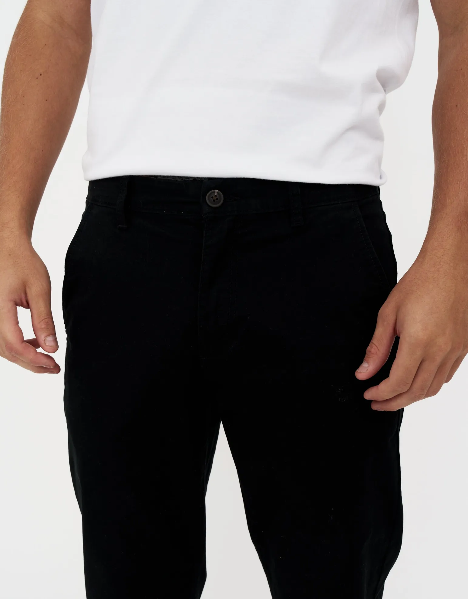 Straight Fit Chino Pants in Black