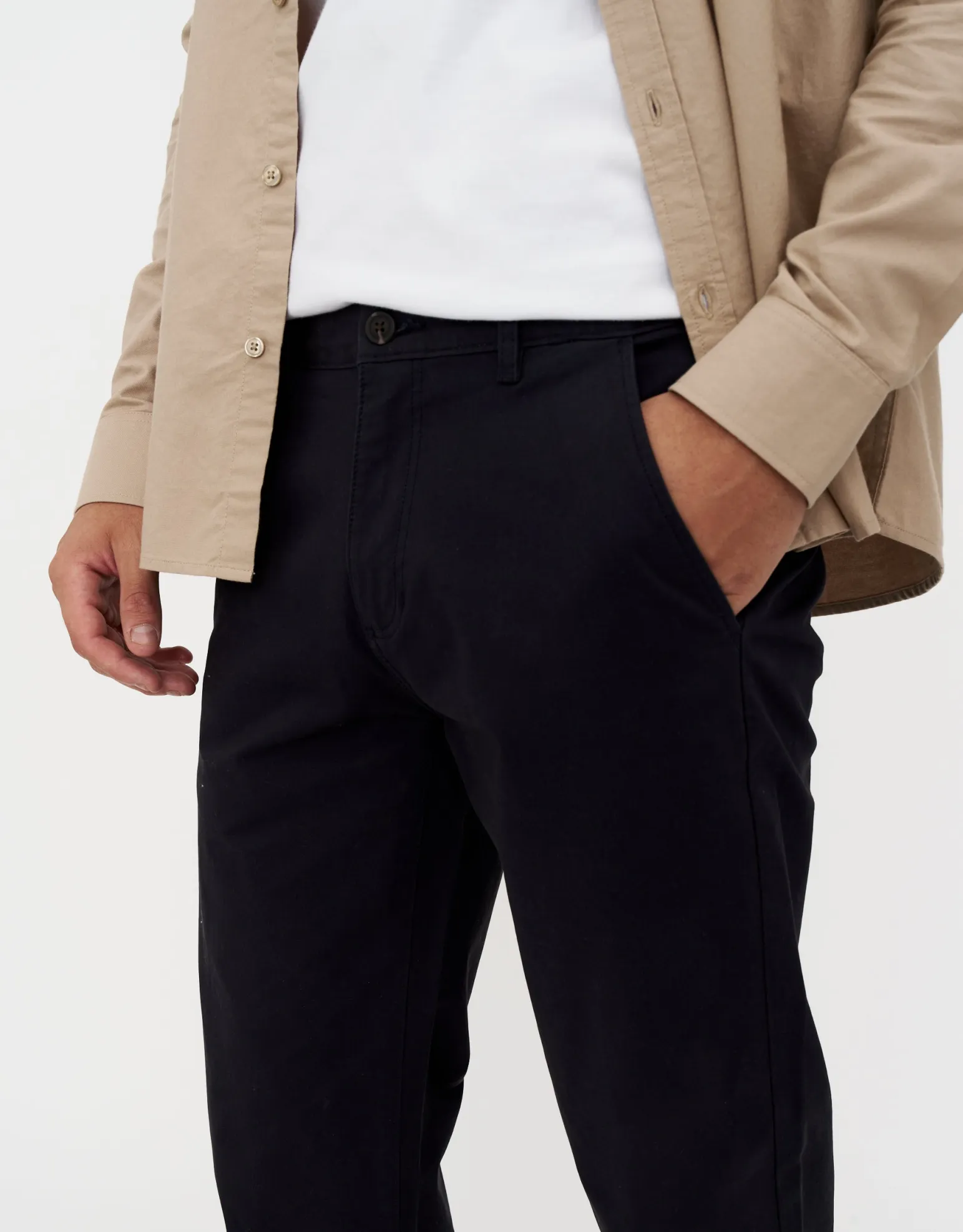 Straight Fit Chino Pants in Sand