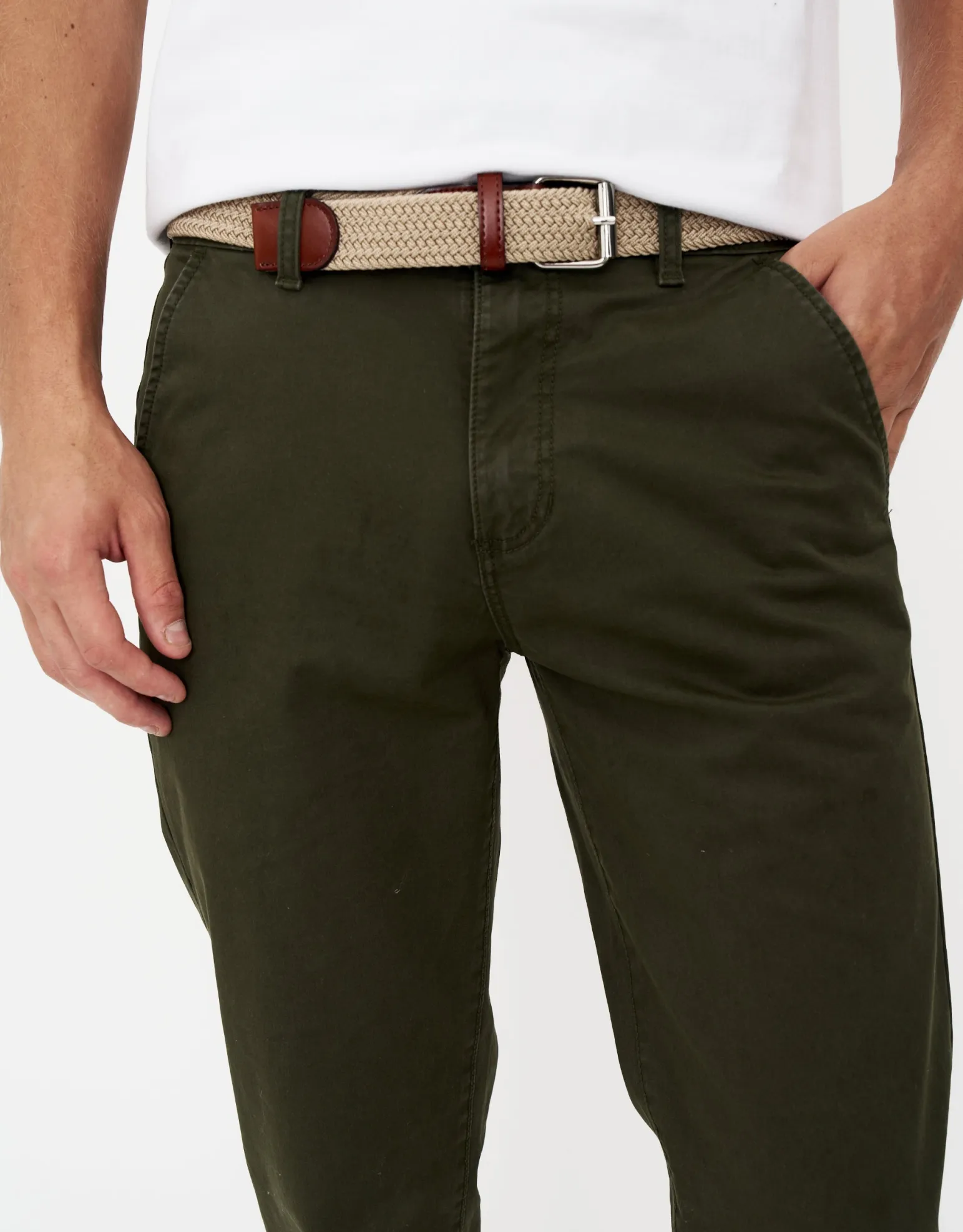 Straight Fit Chino Pants in Sand
