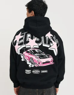 Strecke Car Oversized Hoodie in Pine Green
