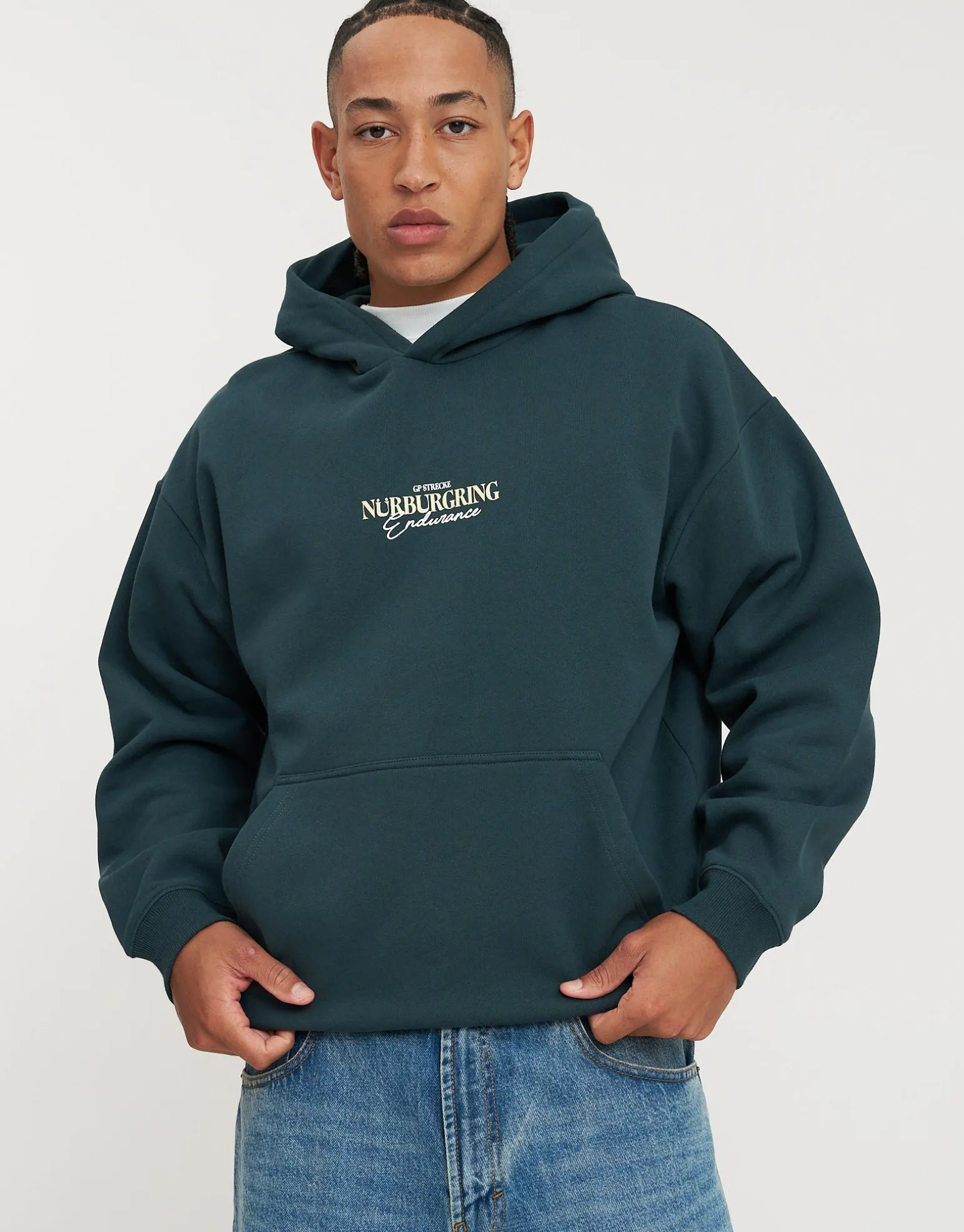 Strecke Car Oversized Hoodie in Pine Green