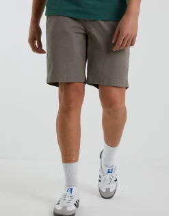 Stretch Chino Slim Fit Shorts in Forest Green