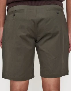 Stretch Chino Slim Fit Shorts in Forest Green