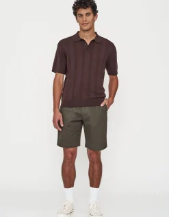 Stretch Chino Slim Fit Shorts in Mid Grey