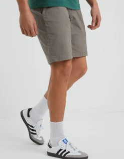 Stretch Chino Slim Fit Shorts in Mid Grey