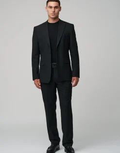 Stretch Slim Fit Suit Jacket in Black