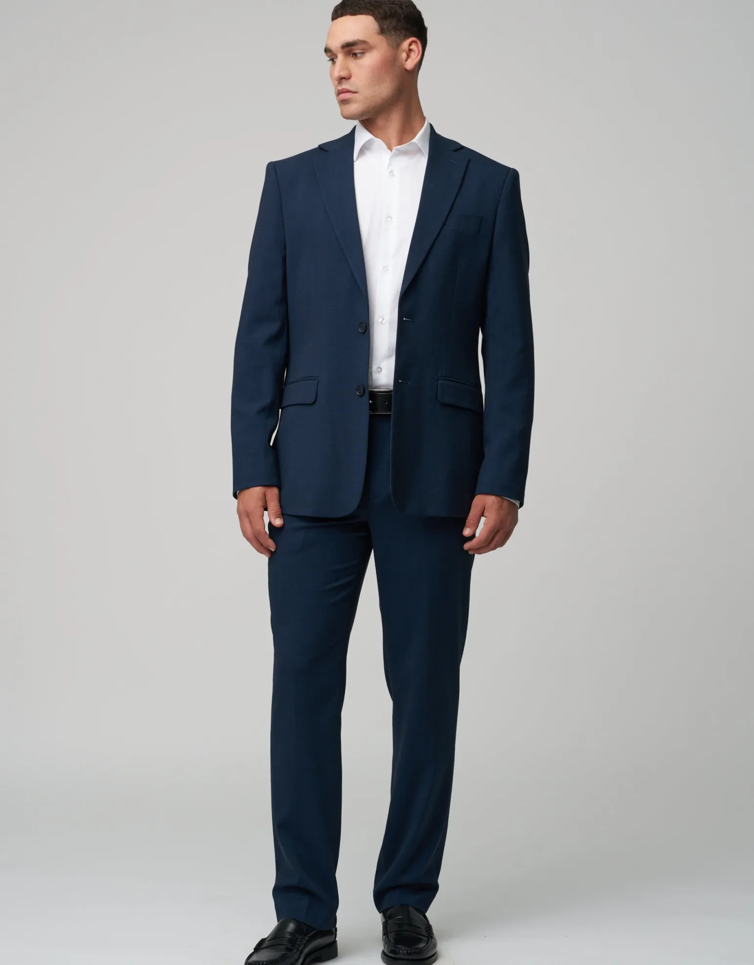 Stretch Slim Fit Suit Jacket in Navy