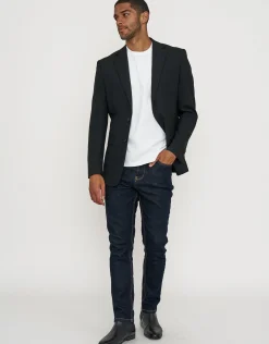 Stretch Slim Fit Suit Jacket in Charcoal