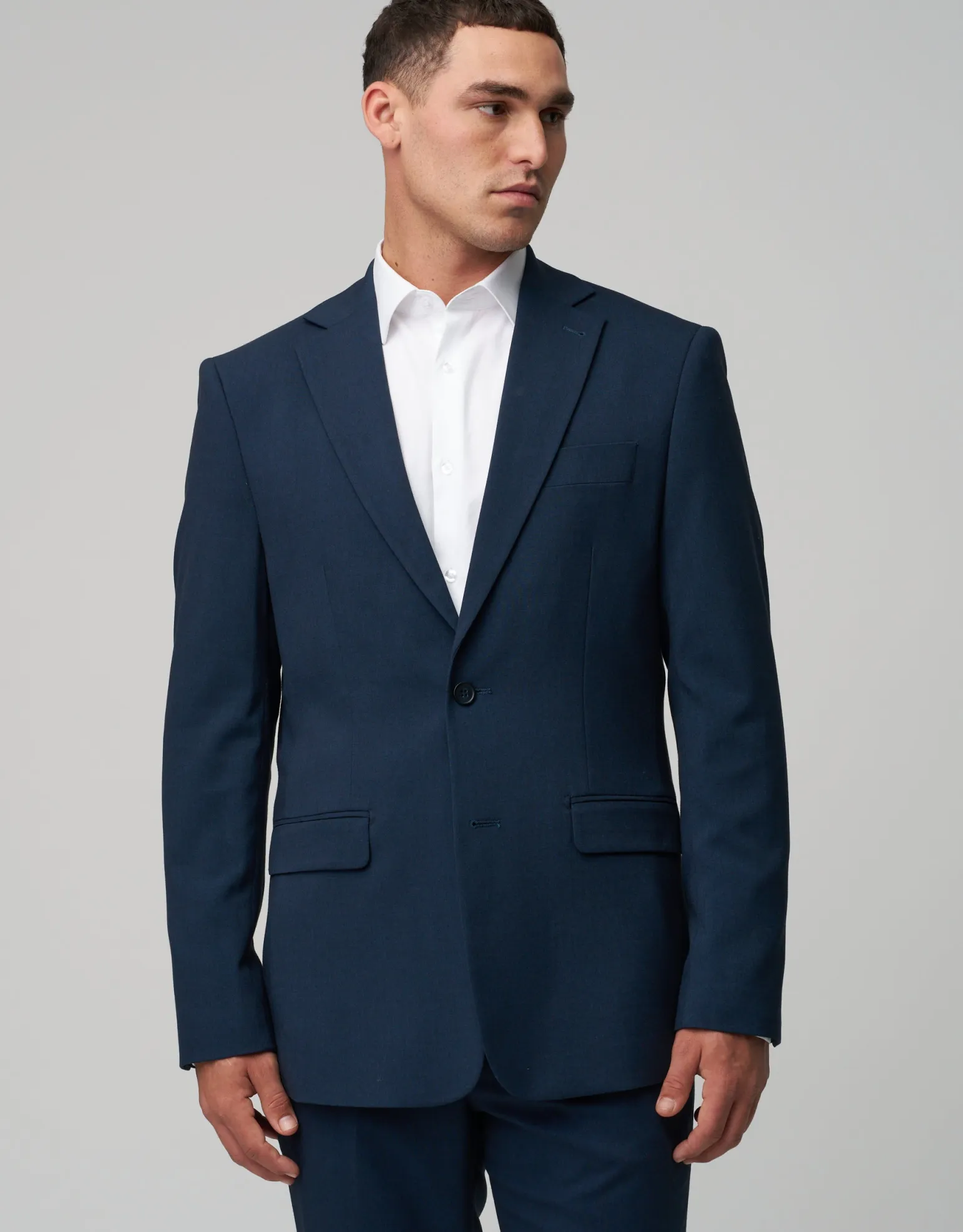 Stretch Slim Fit Suit Jacket in Charcoal