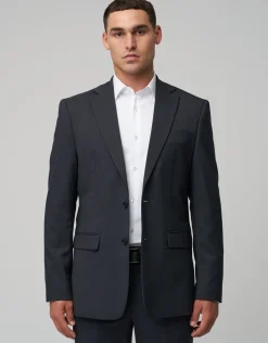 Stretch Slim Fit Suit Jacket in Charcoal