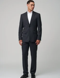 Stretch Slim Fit Suit Jacket in Charcoal