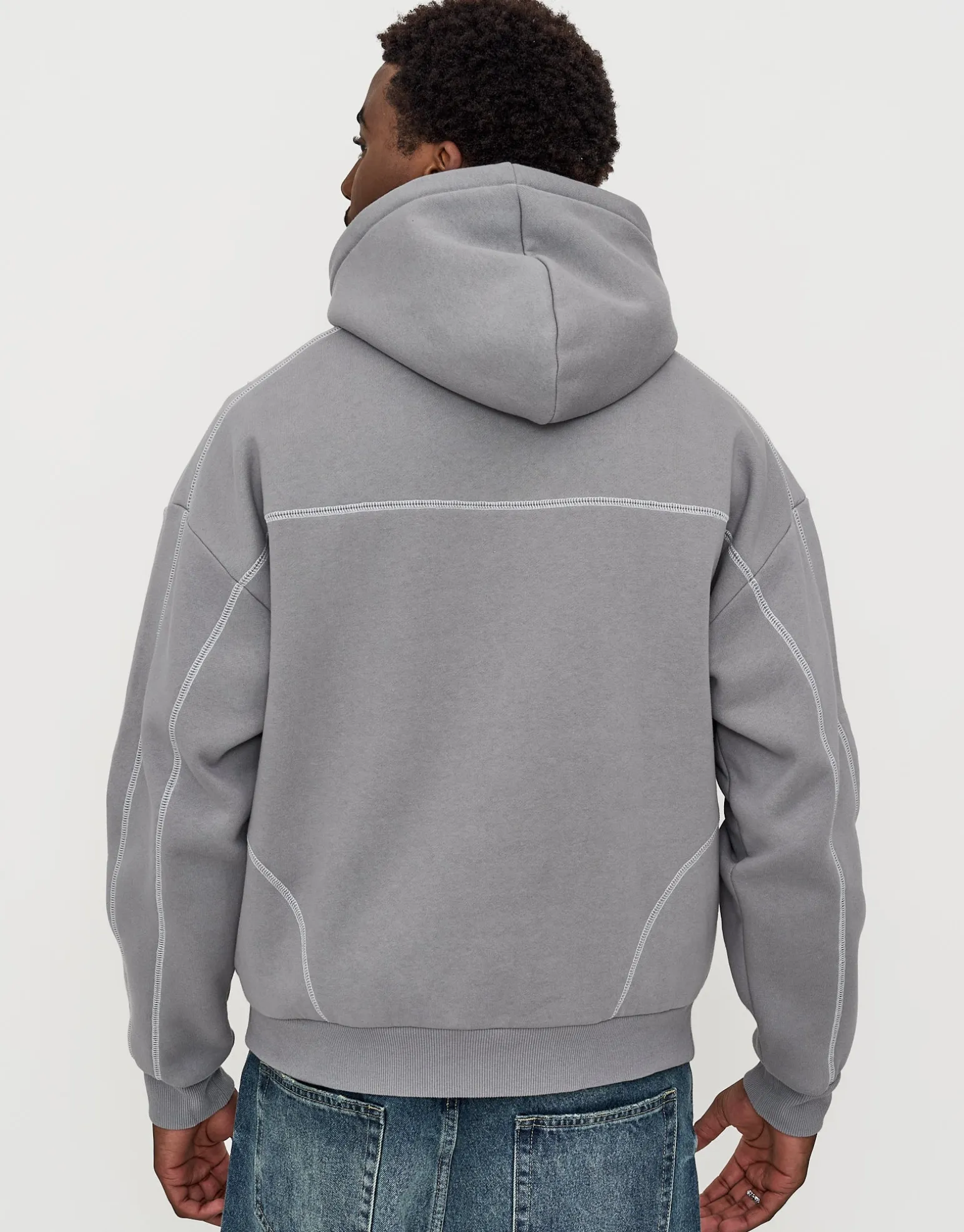 Studios Oversized Cropped Hoodie in Black