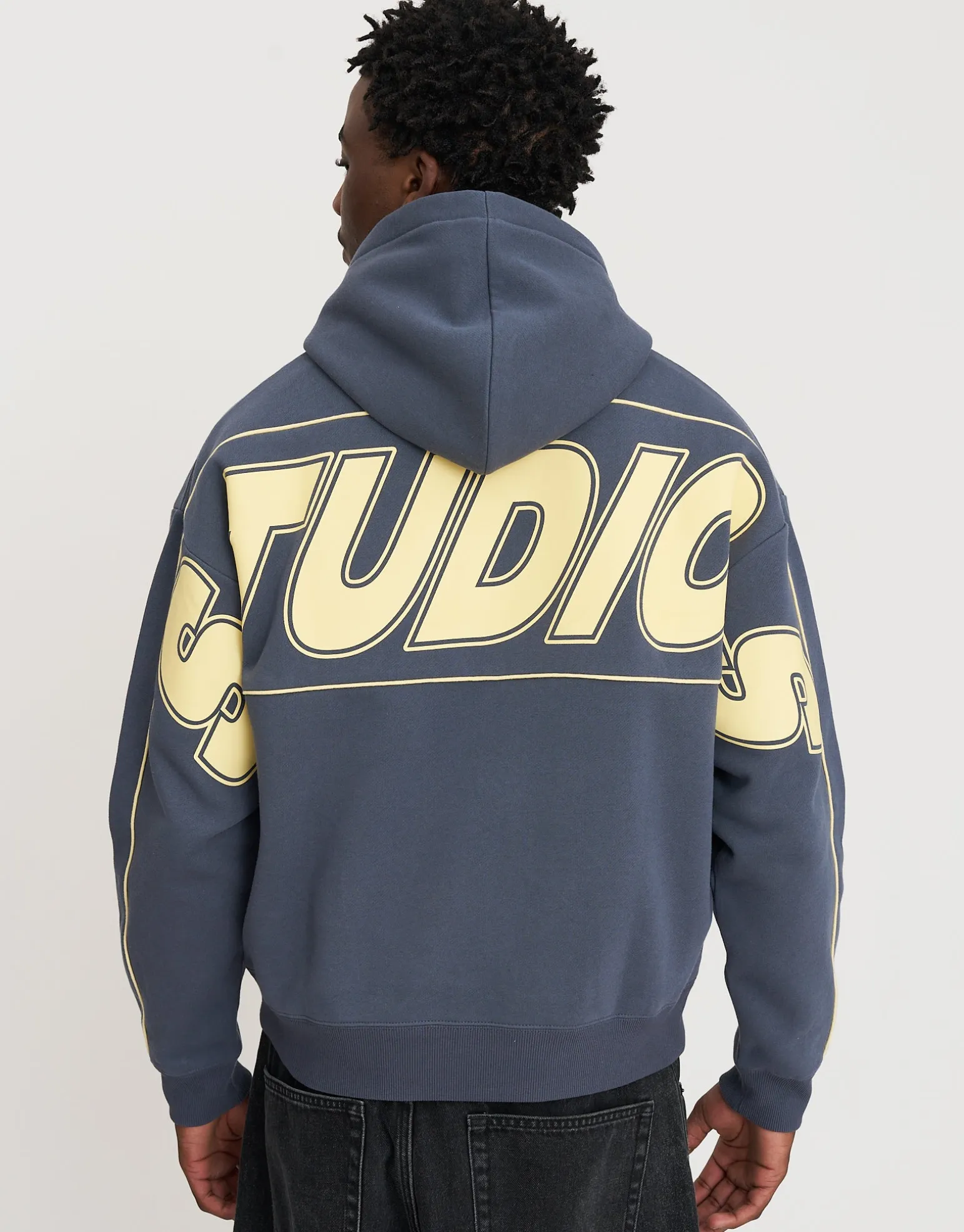 Studios Oversized Cropped Hoodie in Black