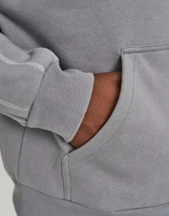 Studios Oversized Cropped Hoodie in Shadow Blue