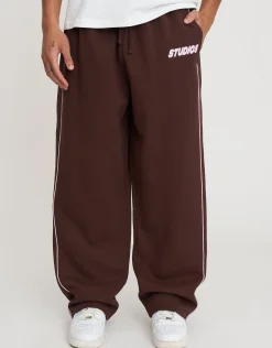 Studios Wide Track Pants in Bitter Brown