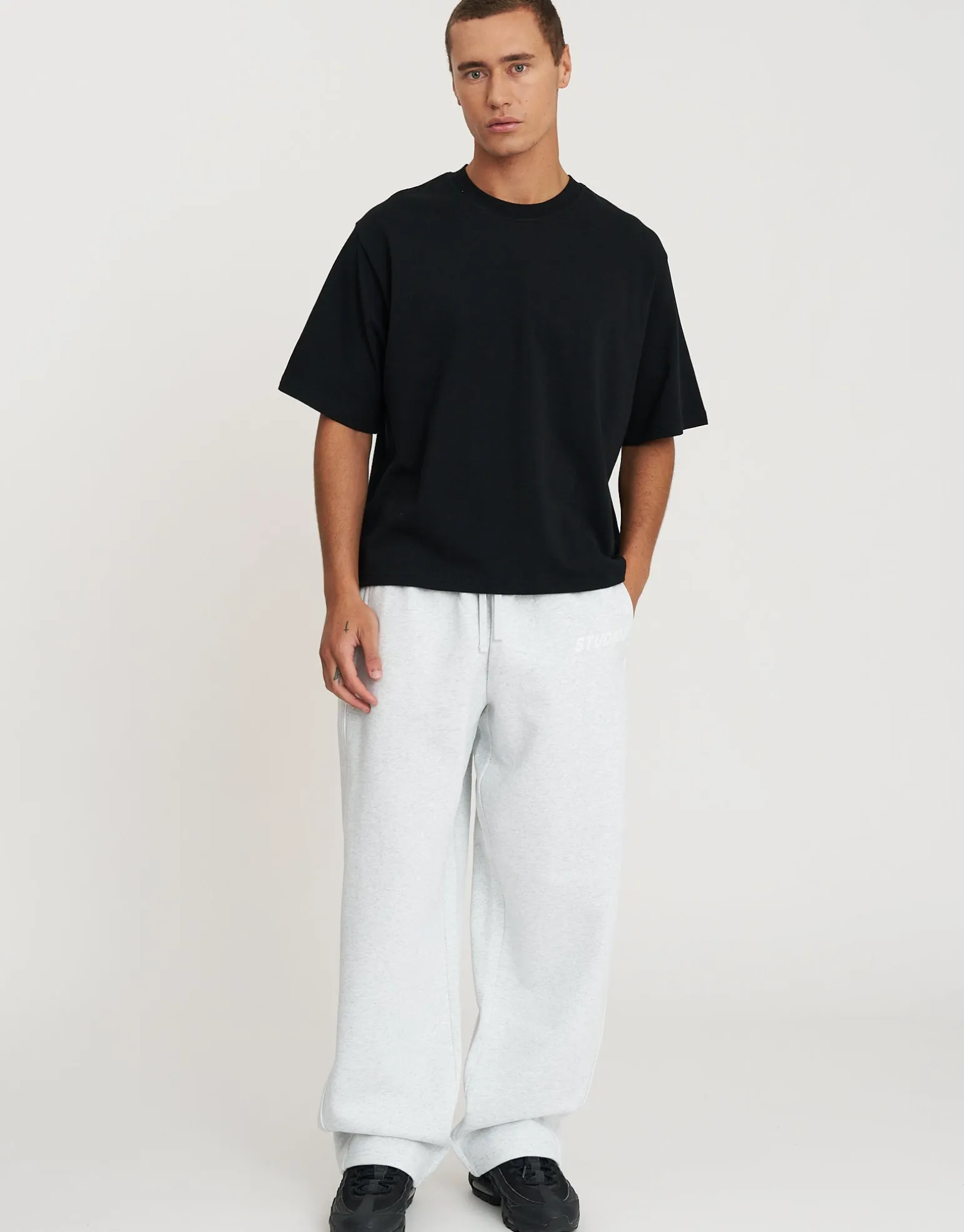 Studios Wide Track Pants in Bitter Brown