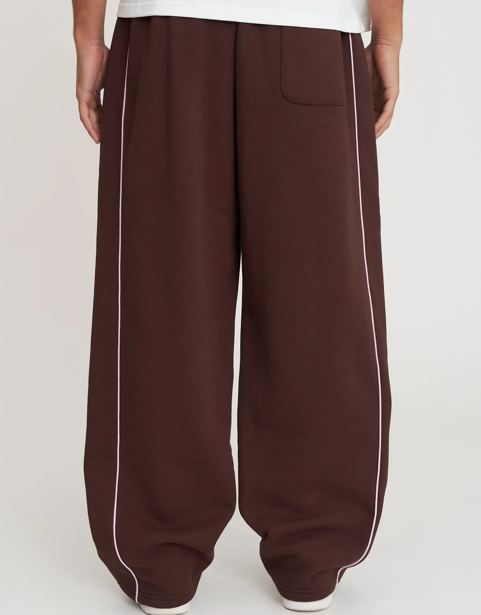 Studios Wide Track Pants in Bitter Brown