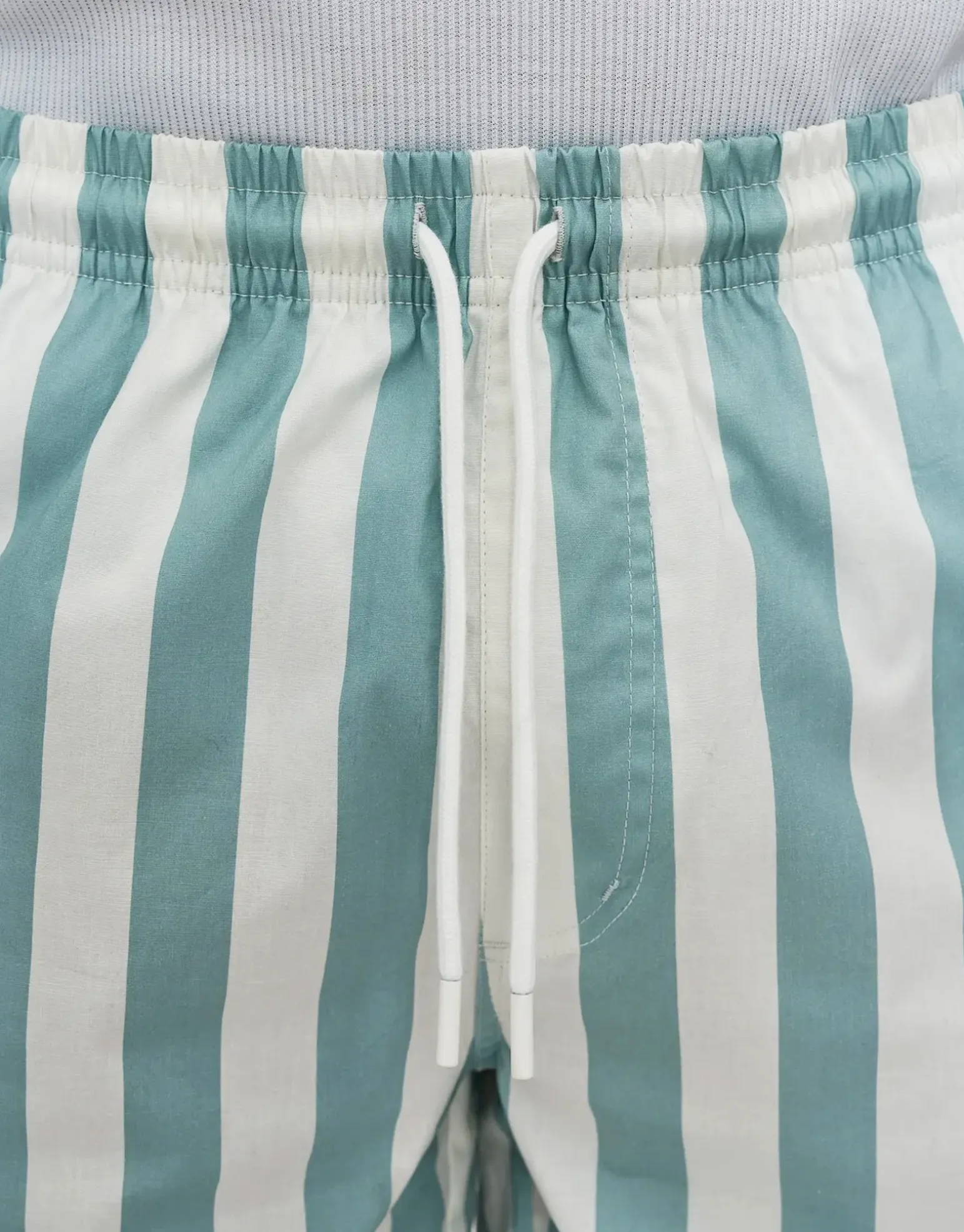 Summer Club Striped Swim Shorts in Pewter Grey