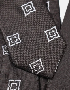 Sunflower Textured Slim Tie in Navy