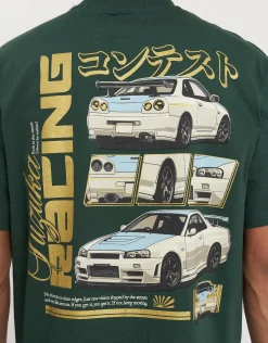 Suzuka Racing Tee in Ivy