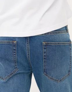 Taper Fit Jeans in Washed Black 002