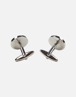 Textured Cufflinks in Silver