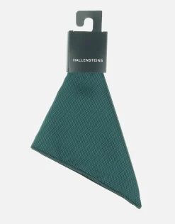 Textured Plain Pocket Square in White