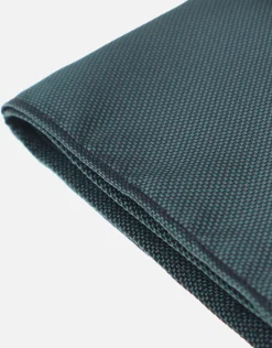 Textured Plain Pocket Square in White